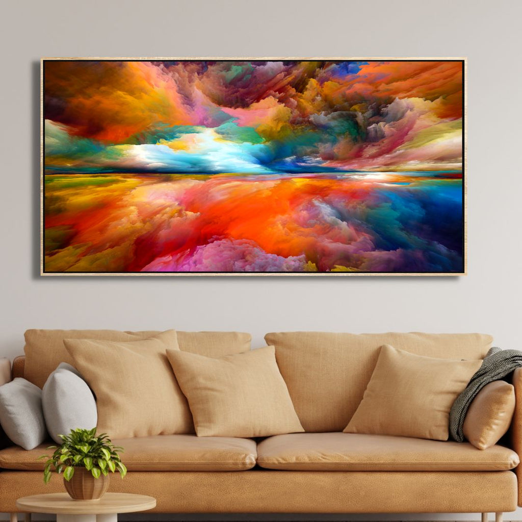 Mystery Morning Clouds Abstract Canvas Art - Designity Art