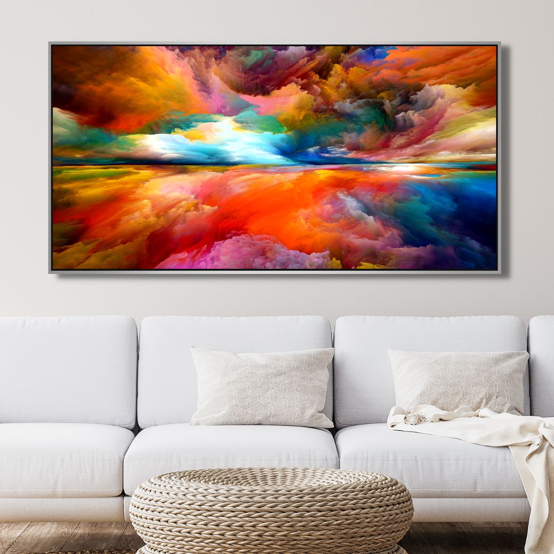 Mystery Morning Clouds Abstract Canvas Art - Designity Art