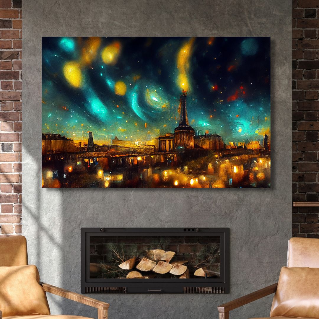Paris Van Gogh Style Abstract Art - Designity Art