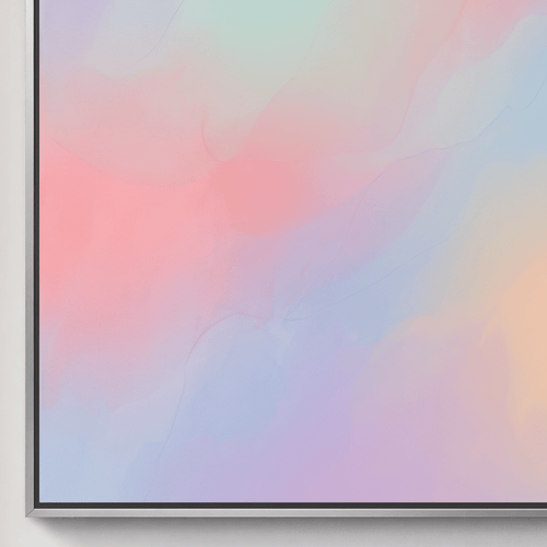 Pastel Abstract Canvas Wall Art, Dreamy Lavender Pink Blue Cloud, Soft Gradient Multicolor - Art-Port Art