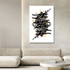 Persian Calligraphy Abstract Art - "If you are a man to go, You have to go through the blood" - Designity Art
