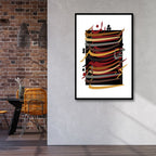 Persian Calligraphy "I can't go on living without you" Abstract Canvas Art - Designity Art