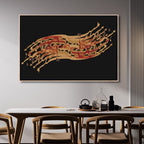 Persian Calligraphy "Love begins but does not end" Abstract Canvas Wall Art - Designity Art