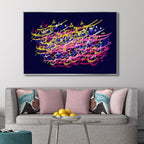 Persian Typography "The syrup should be more bitter than separation poison" Abstract Canvas Wall Art - Designity Art