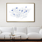 Persian Typography "You said seeing is wrong , You take my heart. is it right?" Abstract Canvas Art - Designity Art
