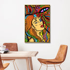 Psychedelic Woman Line Art - Designity Art