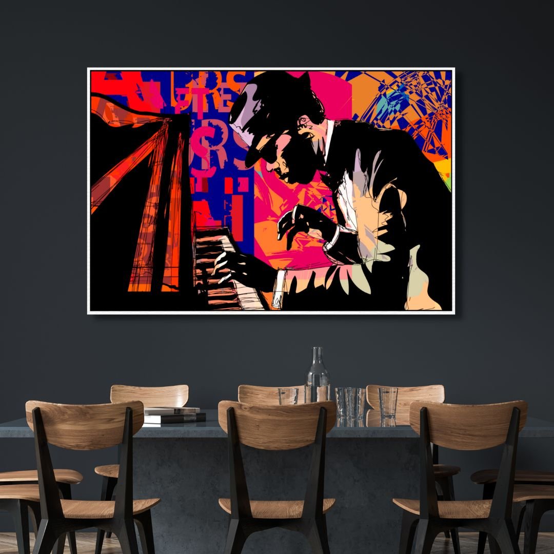 The Pianist Illustration Art - Designity Art