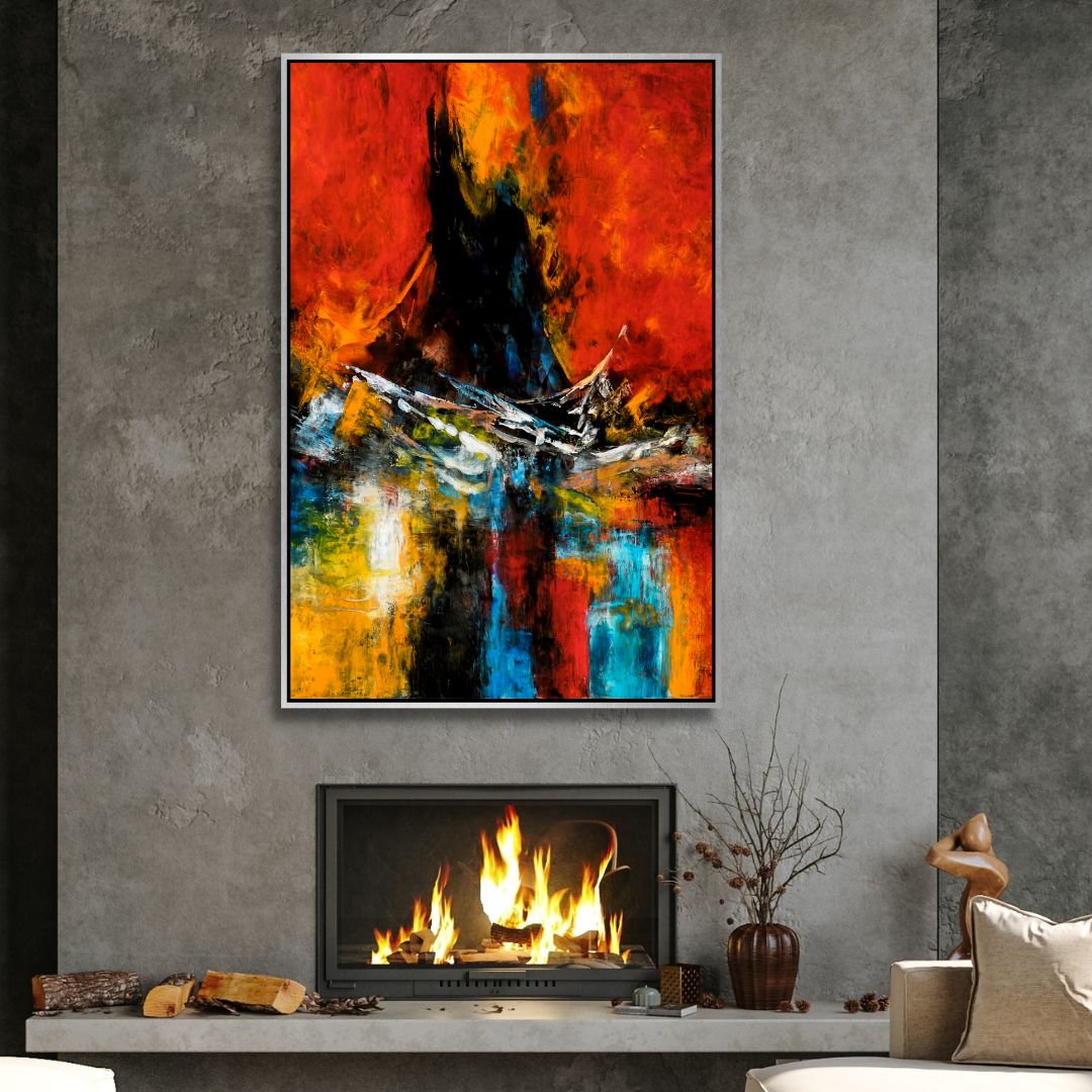 The Restless Sea Abstract Canvas Art - Designity Art