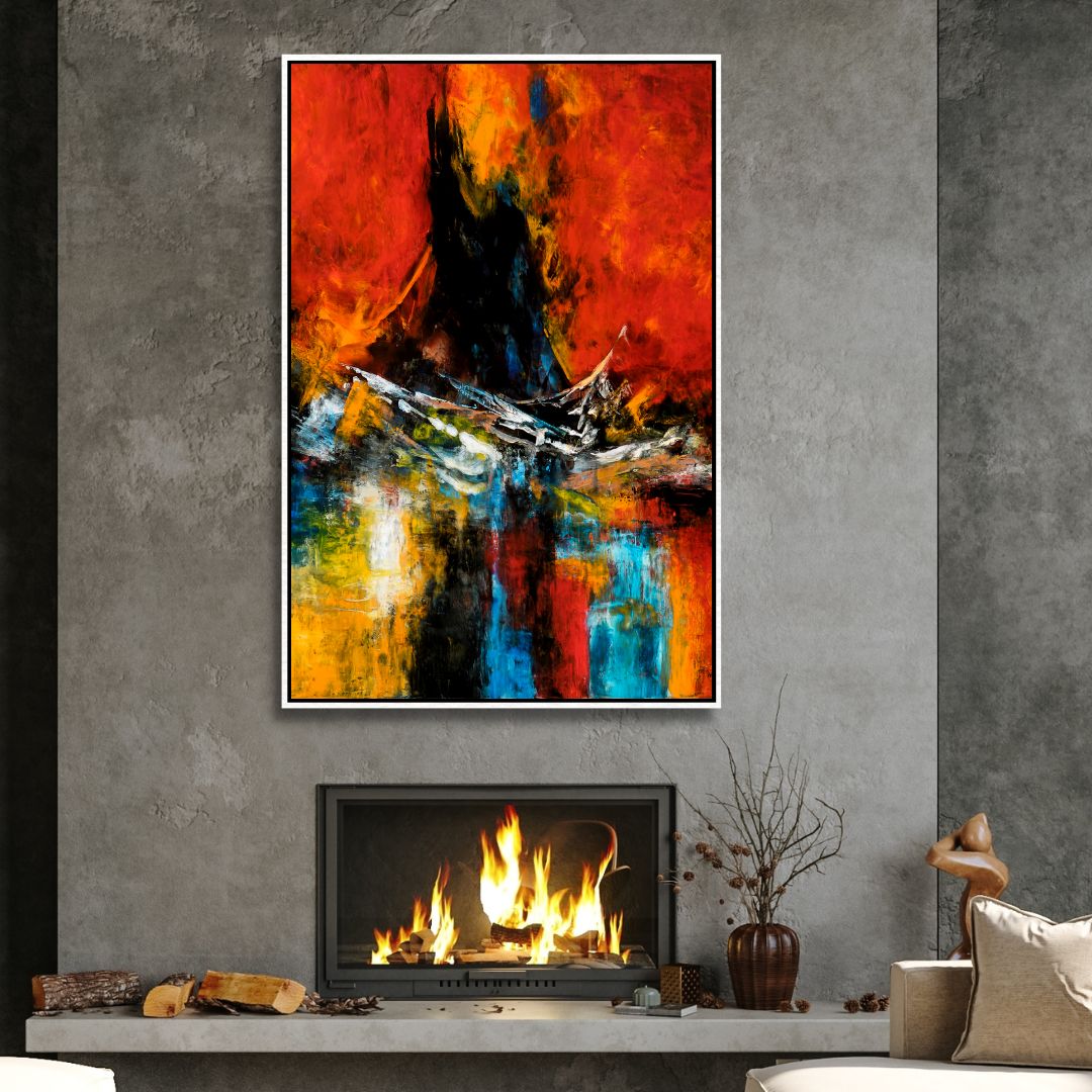 The Restless Sea Abstract Canvas Art - Designity Art