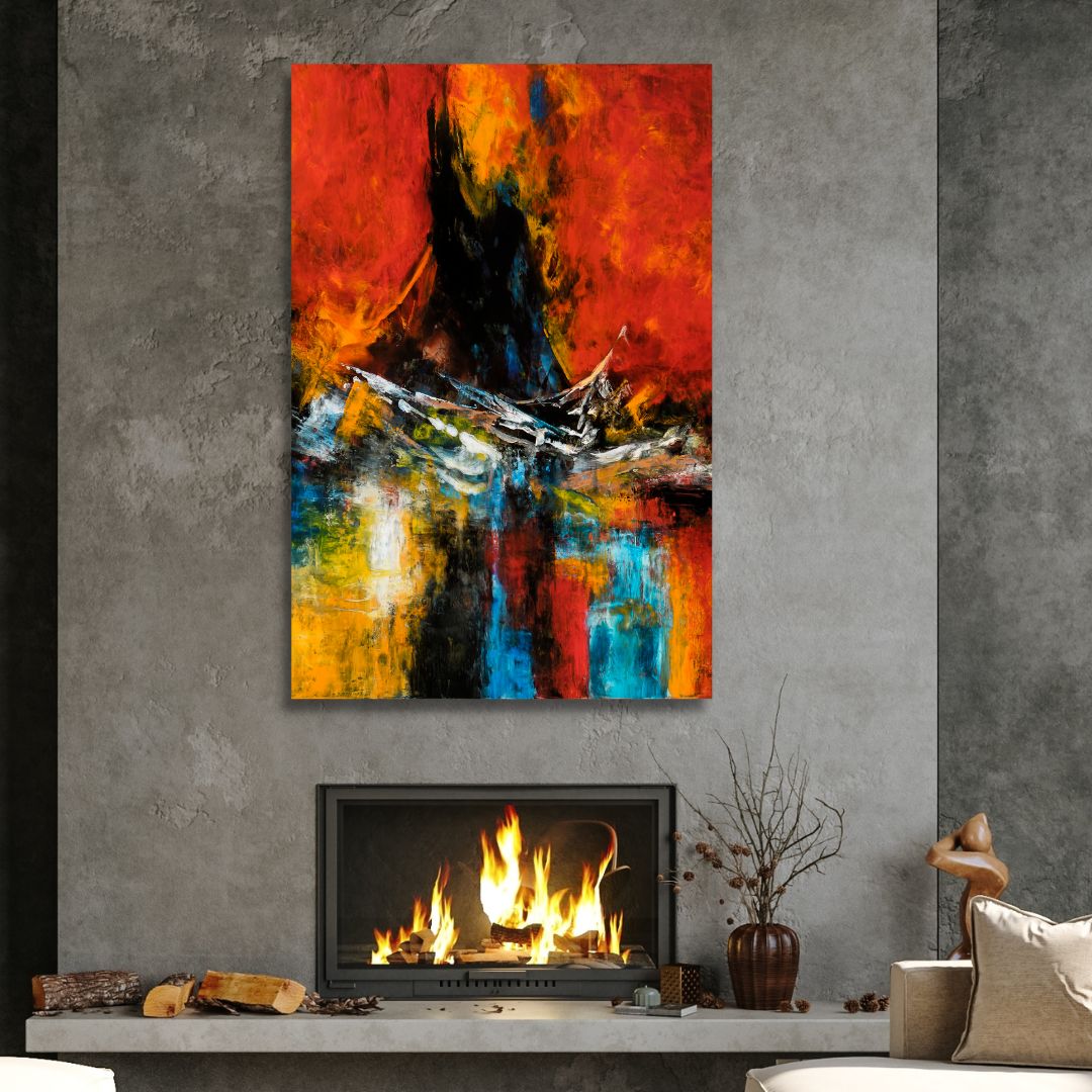 The Restless Sea Abstract Canvas Art - Designity Art