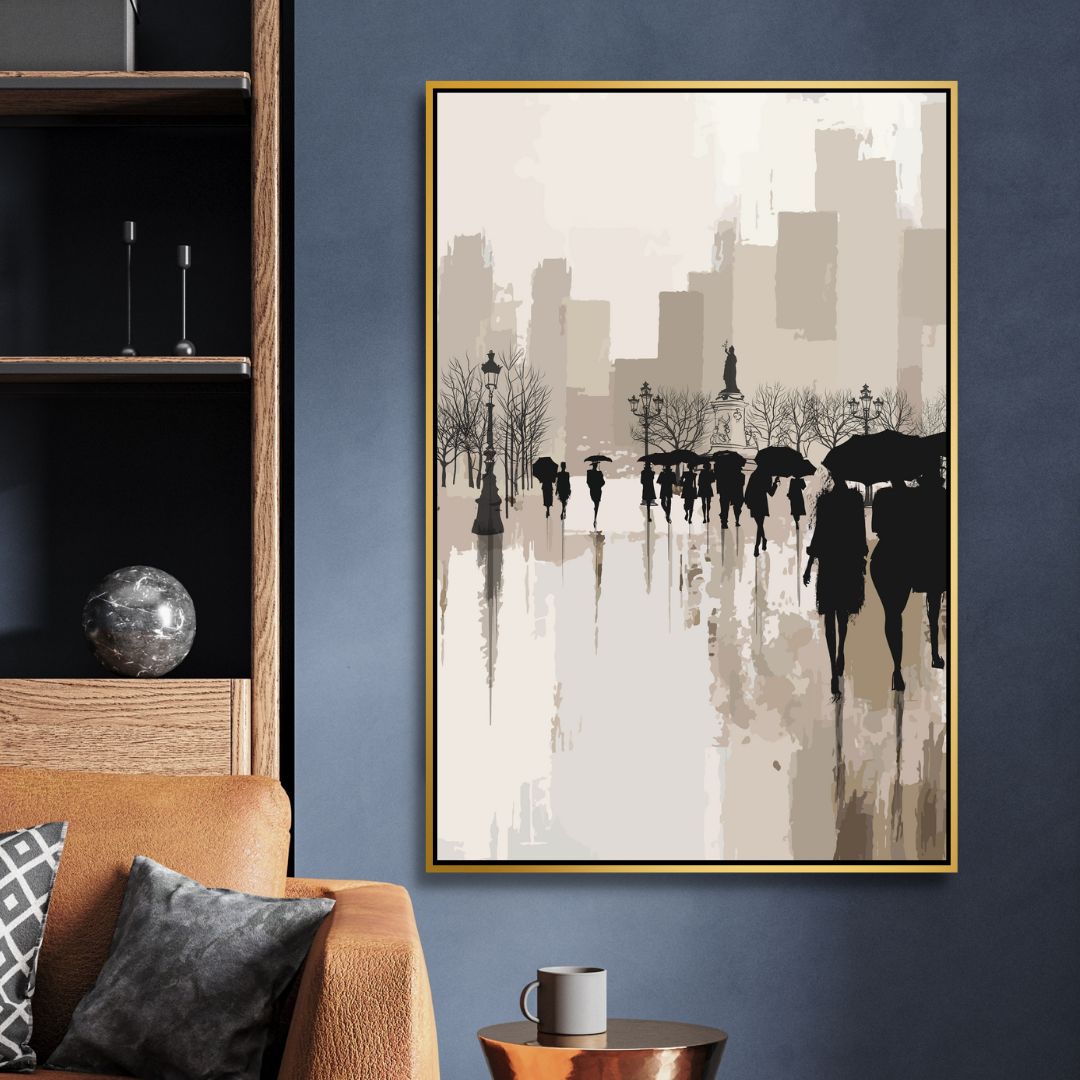 Walking in the Rain Abstract Art - Designity Art