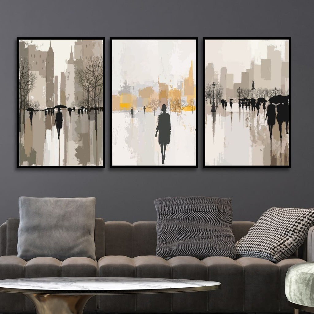 Walking in the Rain Abstract Art - Designity Art