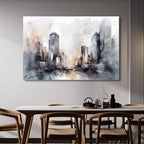 Watercolor Cityscape Abstract Art - Designity Art